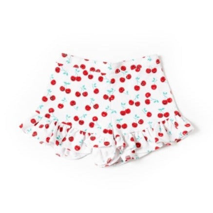 Girl’s Cherry Ruffle Shorts